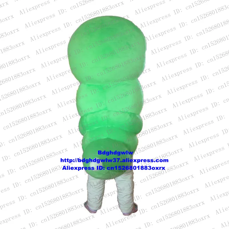 Зеленый Carpenterworm Caterpillar жесткий Шелкопряд червь ошибка талисман костюм персонажа Свадебная церемония вечерние партии zx1330