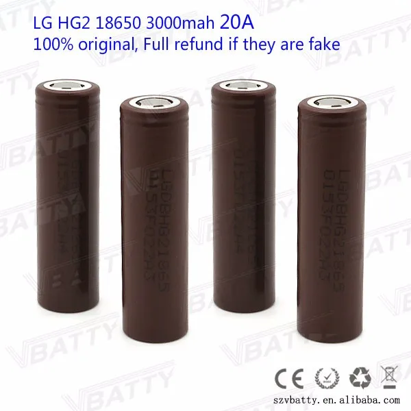 Новая шоколадная батарея 20amp 18650 3000mah Оригинальная батарея 18650 для LG HG 1 шт./лот