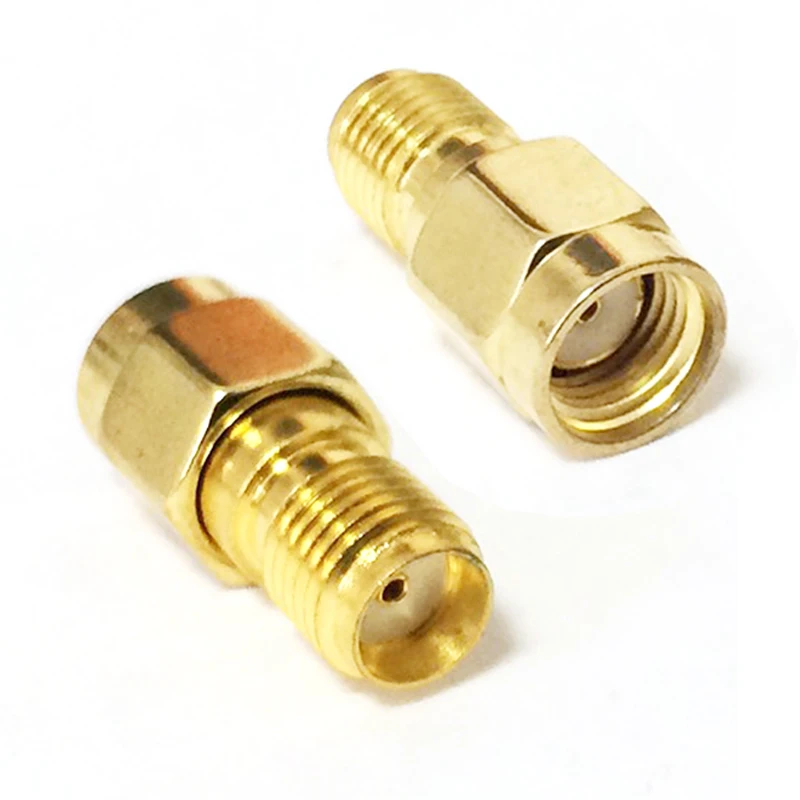 1Pcs RP-SMA Male Plug to SMA Female Jack RF Coax Adapter Convertor Connector Straight Goldplated | Обустройство дома