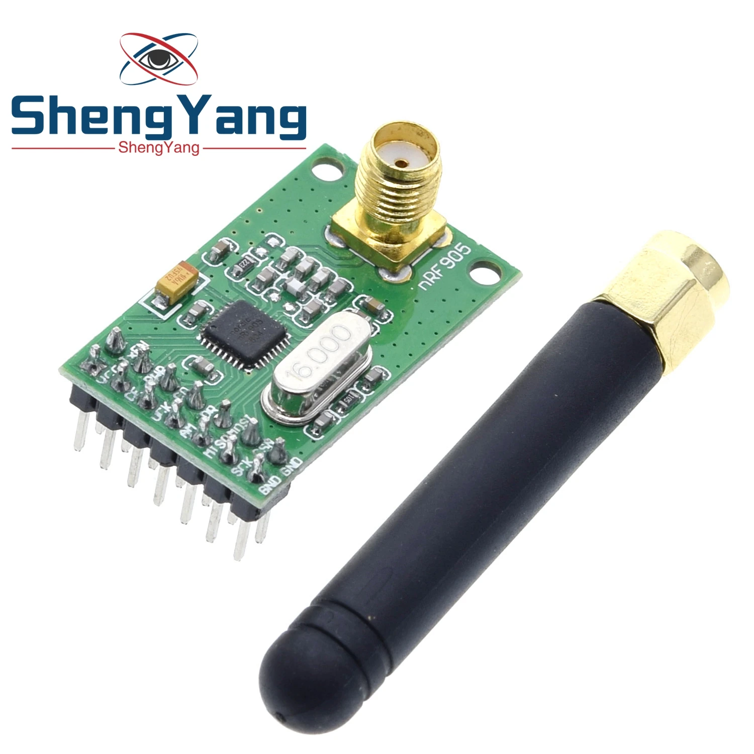 

NRF905 Wireless Transceiver Module Wireless Transmitter Receiver Board NF905SE With Antenna FSK GMSK Low Power 433 868 915 MHz