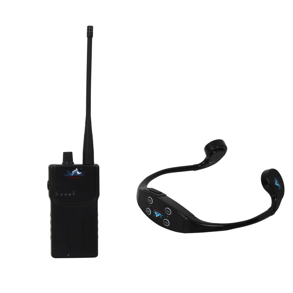 Transmitting System Waterproof Bone Conduction Receiver with 1 Walkie Talkie  + 6 Waterproof Headphone Receivers+1 Microphone - AliExpress