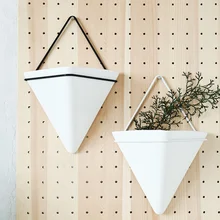 2019 Acrylic Flower Pot Iron Plant Holders Set Indoor Hanging Planter Geometric Vase Wall Decor Container Succulents Plant Pots