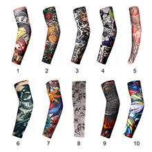 1 шт Хэллоуин татуировки рукава унисекс модные татуировки на руку, ногу рукава для защиты от солнца Велоспорт Хэллоуин Вечерние