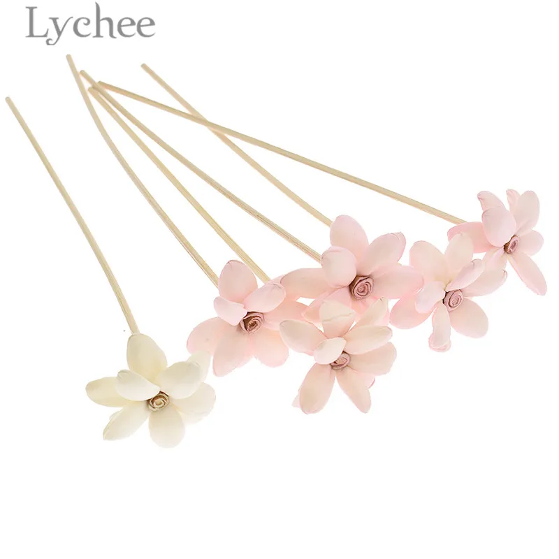 

Lychee 5pcs Flower Rattan Reeds Fragrance Diffuser Non-fire Replacement Refill Sticks Home Living Room Aromatic Incense