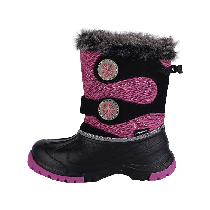 2018 Kids Boots Shoes Girls Winter Snow Boots for Girls Snow Shoes Baby Girls Waterproof Snow Boots -30 Celsius Size 29-37