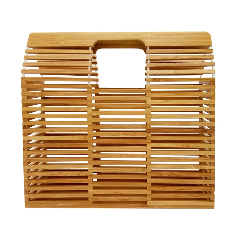 المرأة حقيبة يد الخيزران حقيبة الجوف خارج اليدوية يد الأزياء مربع الصيف حقيبة شاطئية النساء مخلب البوهيمي الفتيات الأعلى مقبض حقيبة