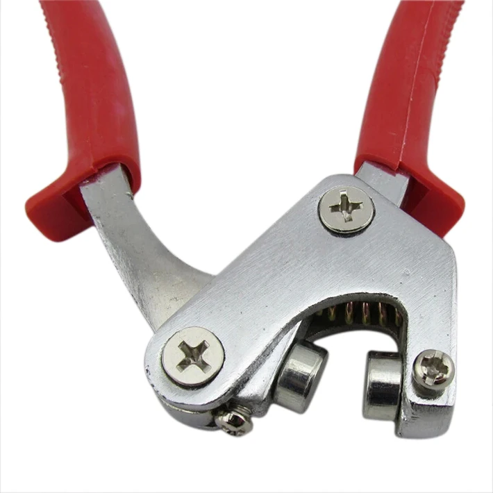 

MOCC Hot Red Plastic Coated Handle Lead Seal Sealing Pliers Calipers Button Studs Popper Fastener Setter Tool
