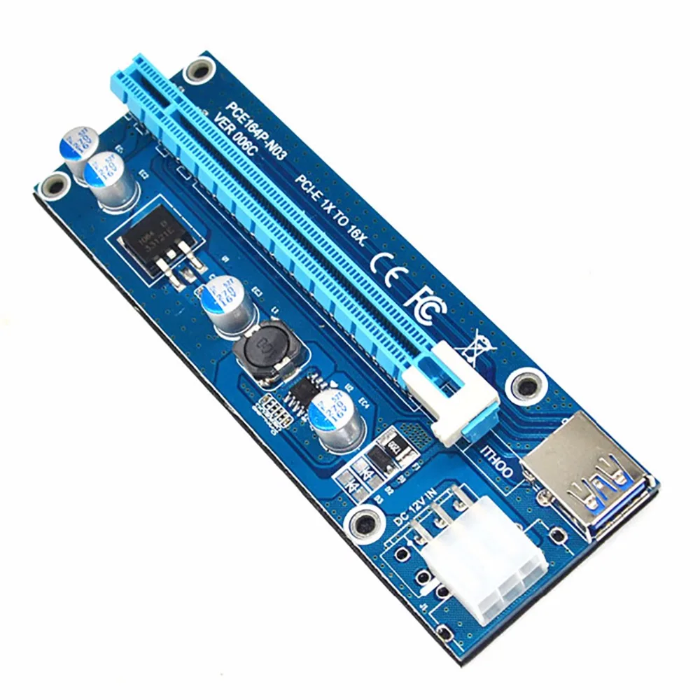 USB 3,0 PCI-E VER006C Express 1x к 16x расширитель Riser Card адаптер питания 50615180429