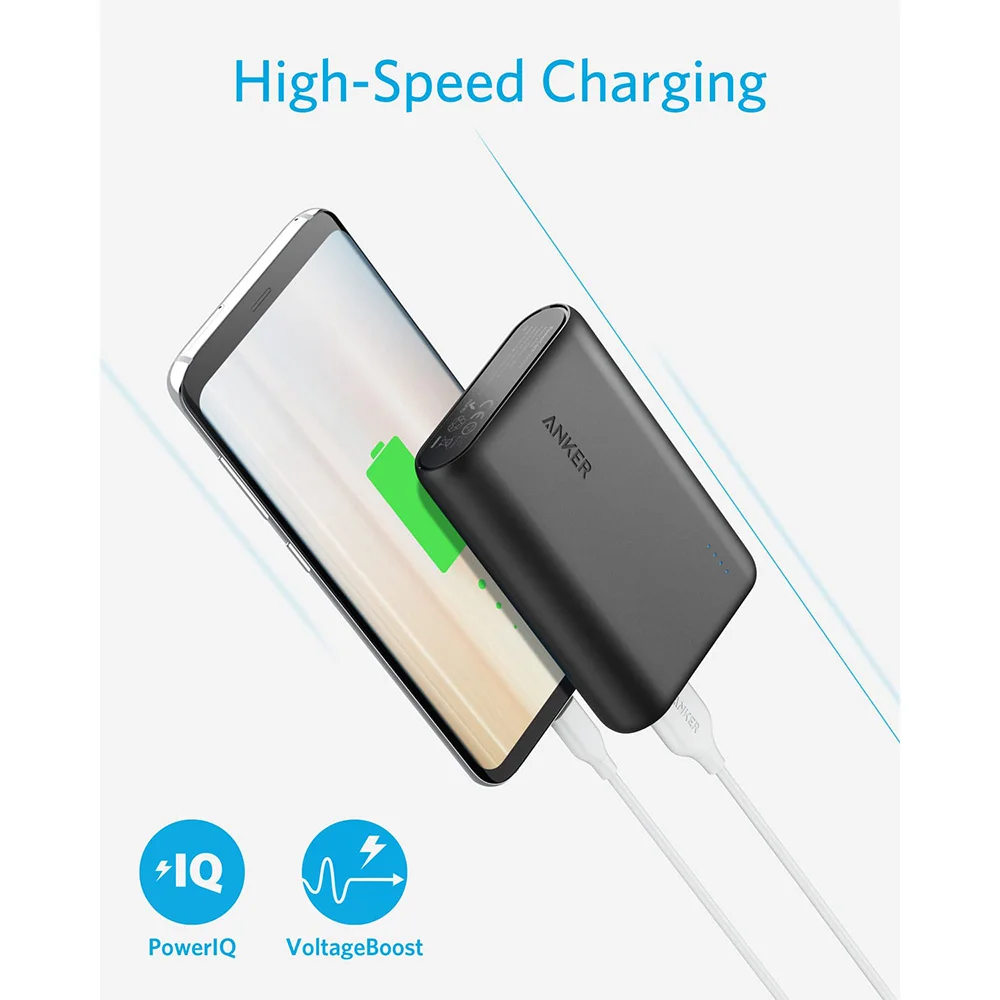 Anker power Core 10000 внешние аккумуляторы мАч ультра компактный высокоскоростная