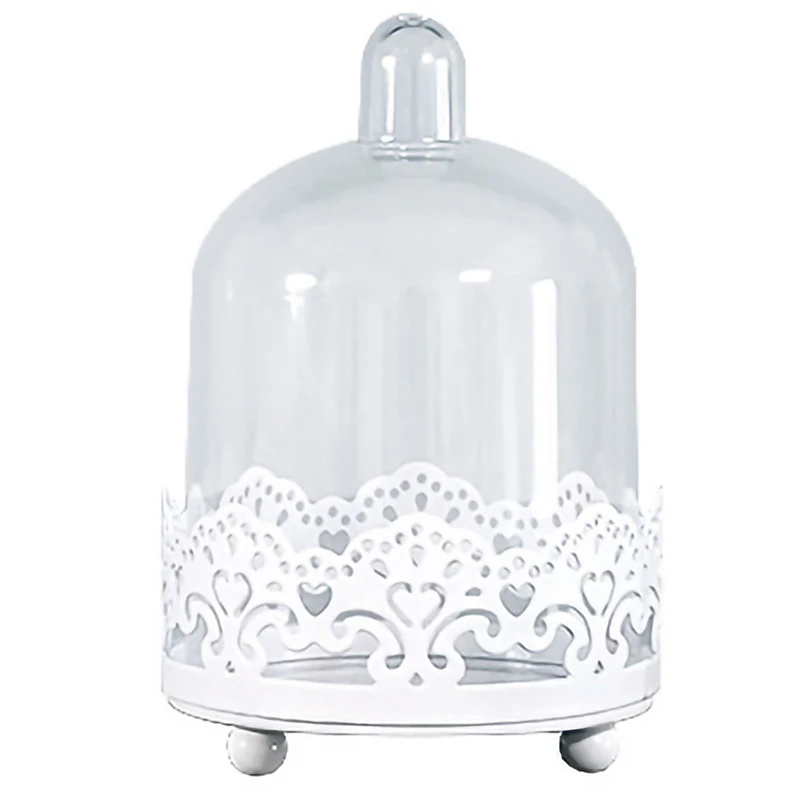 

Sweetgo Mini Cupcake Stand Cake Display Tool With Pc Dome Cap Bakeware Tools For Cake Home Party Decoration White Candle Holde