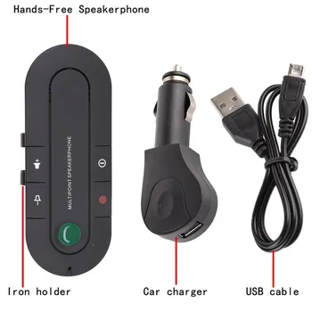 

EDR Wireless Bluetooth Handsfree Car Kit Multipoint Speakerphone MP3 Music Player for SmartPhone IPhone Android phones New