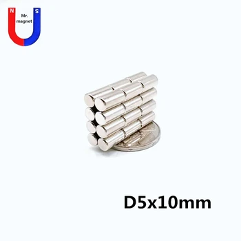 

100pcs 5x10 Strong Rare Earth NdFeB Magnet 5mm x 10mm Neo N35 Neodymium Magnets 5*10 mm Craft Model Disc Sheet Fridge magnet