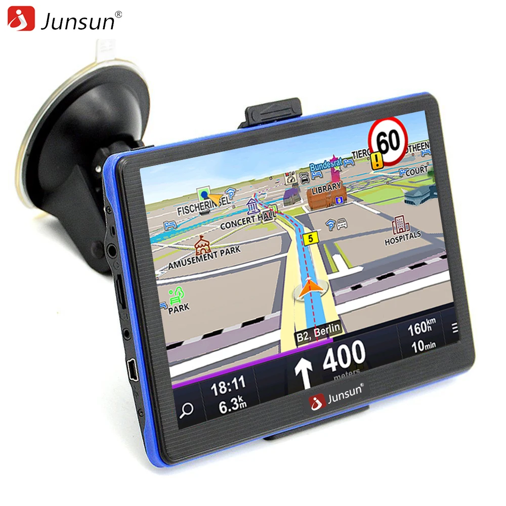 Junsun 7 inch HD Capacitive Car GPS Navigation 8GB MP3/MP4 FM Russia map Permanent free update navigators