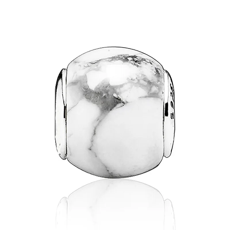 

Positivity With Smooth Magnesite Beads Fit Pandora Essence COLLECTION Bracelet Bangle 925 Sterling Silver Charm Jewelry