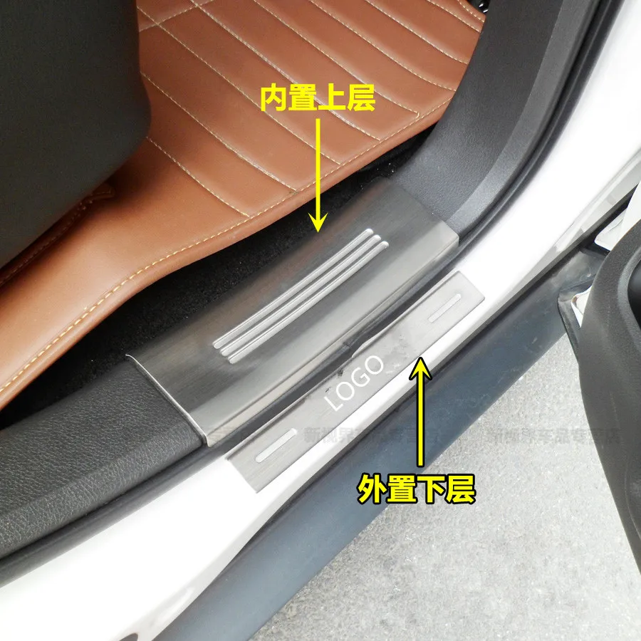 8 шт. новые накладки на пороги из нержавеющей стали для Ford Edge 2009 10 11 12 13 2014