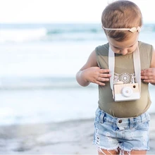 Прекрасный деревянная камера игрушки ребенка творческих шеи Опора Декор Детский фестиваль подарок детские развивающие игрушки Dropshipping