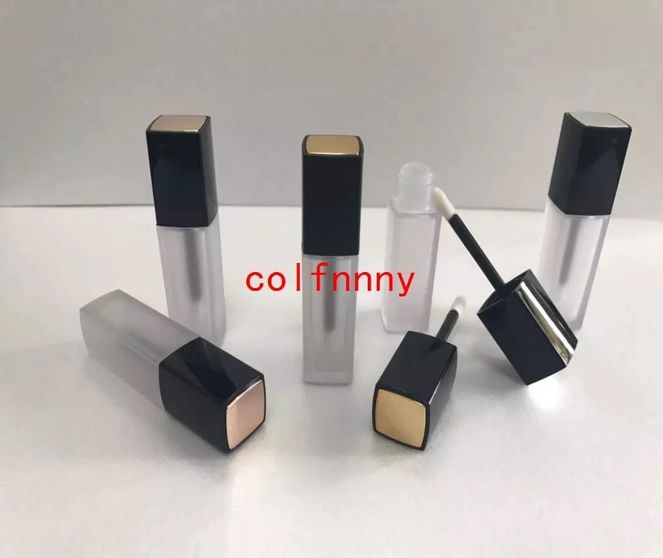

100pcs/lot 5ml Matt Clear Lip Gloss Tube,Empty Lipstick Packaging Bottle,Square Shape Lip Blam Tube, Cosmetic Container
