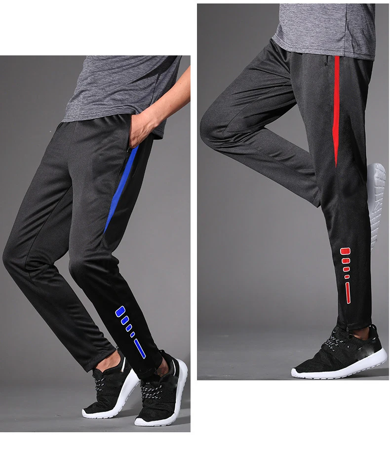 Sports soccer pant men's summer thin section running pants fitness training football pants quick-drying breathable loose casual