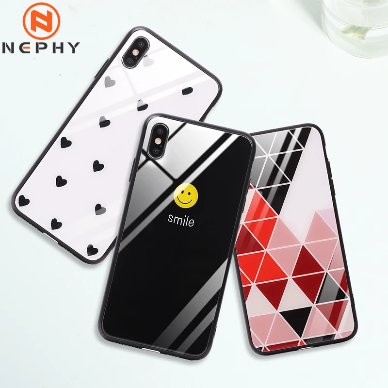 

Tempered Glass Case For Huawei P30 Lite P20 P10 Plus Mate 20 Pro 10 Honor 9 10 Lite V10 Play Funny Smile Couple Cell Phone Cover
