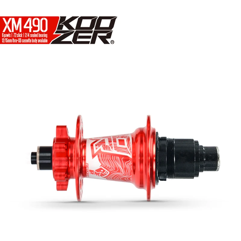 Koozer XM490 Задняя втулка MTB для Sram XD Кассетный корпус ступицы 4 подшипника 32 отверстия 10*135 мм QR 12*142 мм через 120 нажмите на горный велосипед