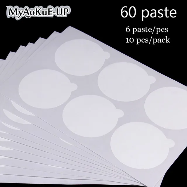 Eye Stickers 60/100 Paste sheets Eyelash Tools Glue Holder Pallet For Eyelash Extension Disposable Glue Paper Patches Sticker Large size 60 paste
