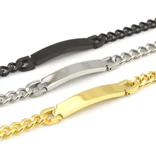 Dolaime 7 мм Женский браслет-цепочка браслет из нержавеющей стали и браслет ID панк-рок, украшения, крутой подарок