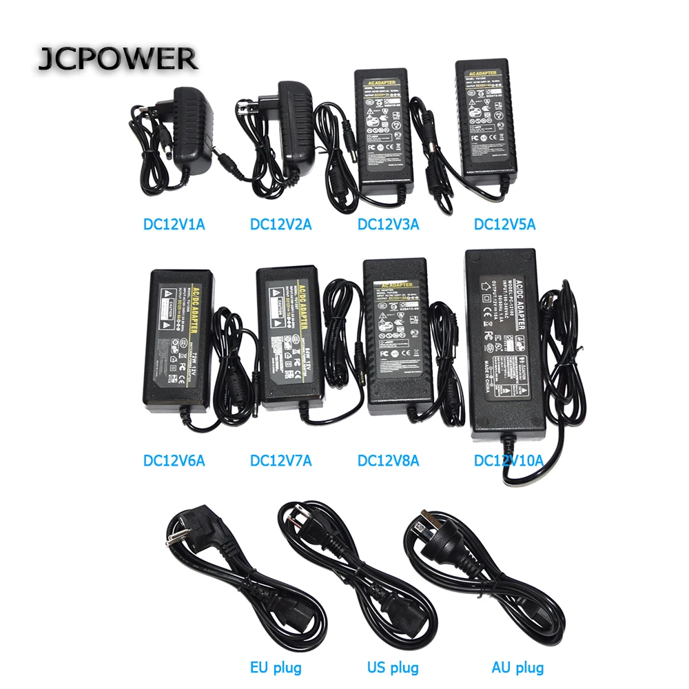

Voltage transformer AC110V 220V to DC12V Transformer Adapter 1A 2A 3A 5A 6A 8A 10A Switching Power supply for led strip light