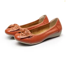 Весна Женские туфли-лодочки женский Пояса из натуральной кожи Цветы Лоферы женская обувь модные слипоны туфли обувь на плоской подошве