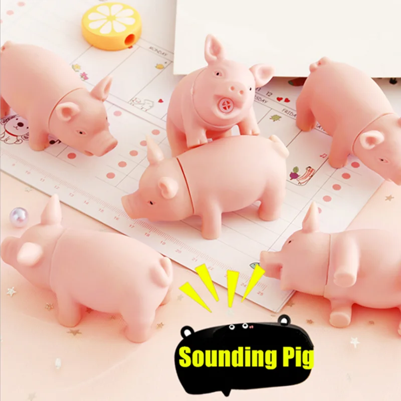 

Creative Mini Pink Sounding Pig Squeeze Toy Children Baby Shower Toys Cute Release Stress Vocal Pig Birthday Gifts Party Favors