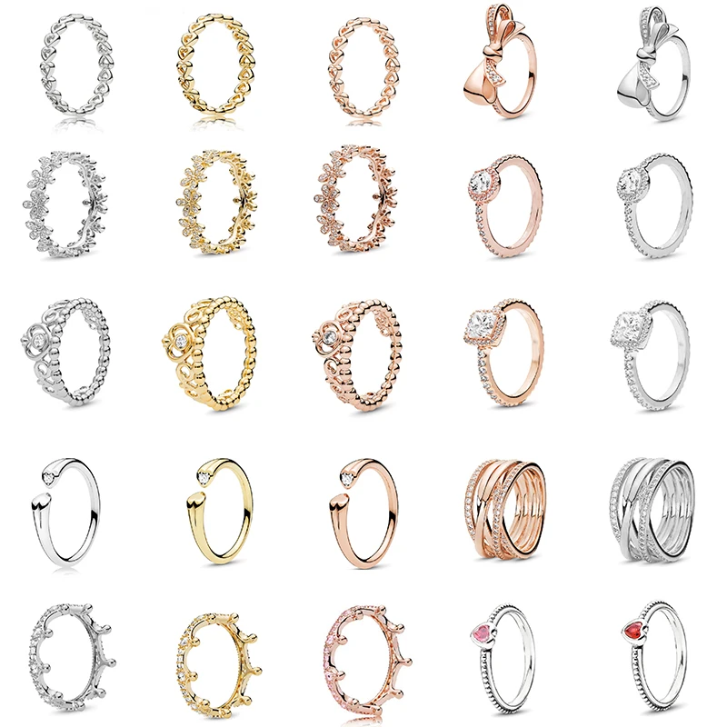 

Sonykifa popular new my princess charm ring queen crown ring designed as original Fine ring lady girl gift jewelry