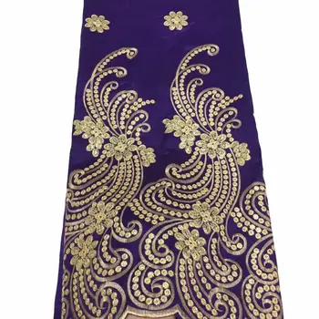 

2019 Latest Popular Designs Water Green sequins Fabric African Lace Fabric High Quality indian silk George lace fabric wedding