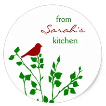 3,8 см Красная Птица Рождество пользовательские наклейки для выпечки