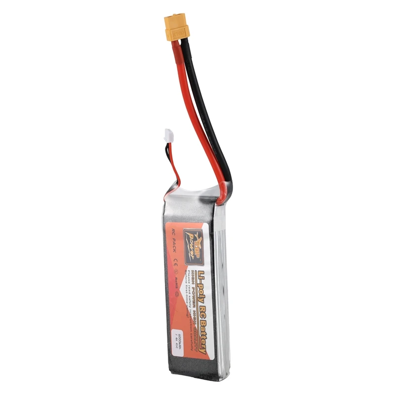 

ZOP POWER 7.4V 6000mah 45C 2S Lipo Battery XT60 Plug Connector For Rc Racing Car Camera Drones FPV Quadcopter Accs Spare Parts