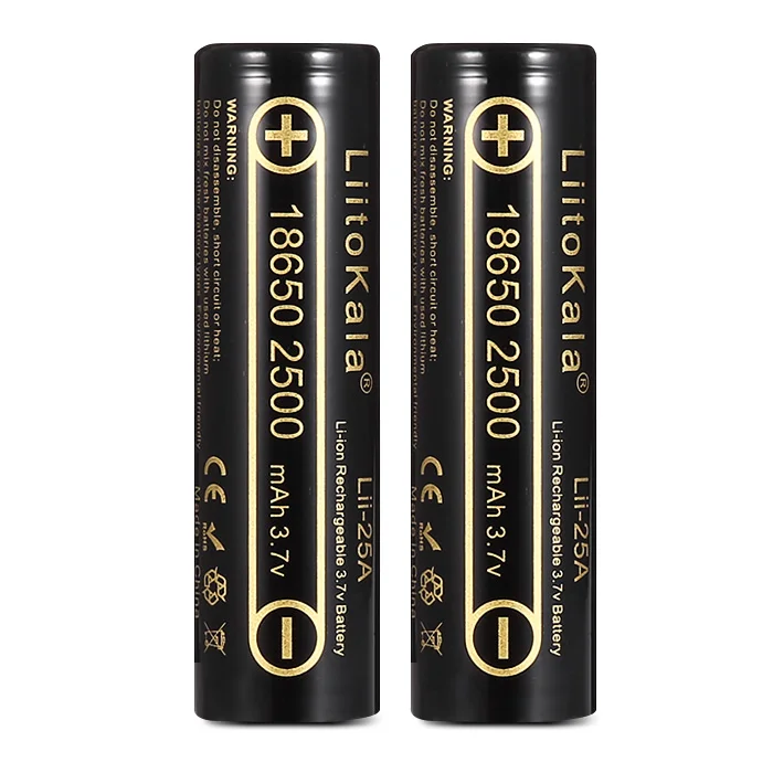 HK LiitoKala Lii-25A 3 6 V 18650 2500mAh литий-ионная батарея максимальный ток разряда 10 А