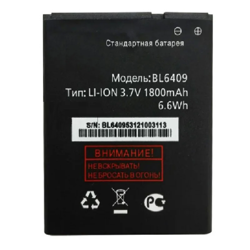 BL6409 BL 6409 3 7 в 1800 мАч литий ионные аккумуляторы для сотового телефона аккумулятор