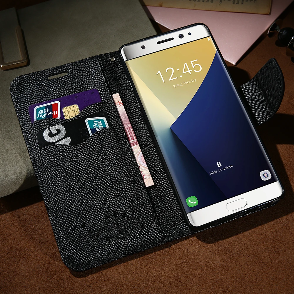 

FLOVEME Classical Flip Leather Case for Samsung Galaxy S8 S9 S10 Plus S10E A20 A30 A40 A50 A70 Cloth Embroidered Phone Case