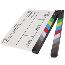Фирменная Новинка Красочные Clapperboard хлопушкой акрил Dry Erase режиссер ТВ фильм Плёнки действие Сланец хлопать ручной работы Cut Опора