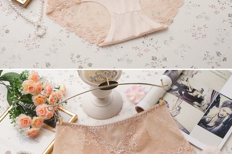 Underwear Women Cotton Panties Sexy Lace Lingerie Hollow Briefs Seamless Bragas Calcinha Intimates Underpants Plus Size Ropa (2)