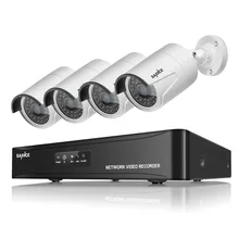 SANNCE 4CH CCTV NVR System POE NVR 1080P Video Ourput 4PCS 2.0 mp 1080p Weatherproof CCTV IP Camera Security System