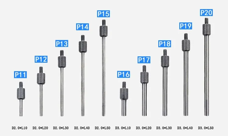 3-10 шт. M2.5 калибровочный зонд, игольчатый наконечник зонда для циферблата индикатор, высота измерительная игла высота ДАТЧИК - Цвет: 3003-02    10pcs