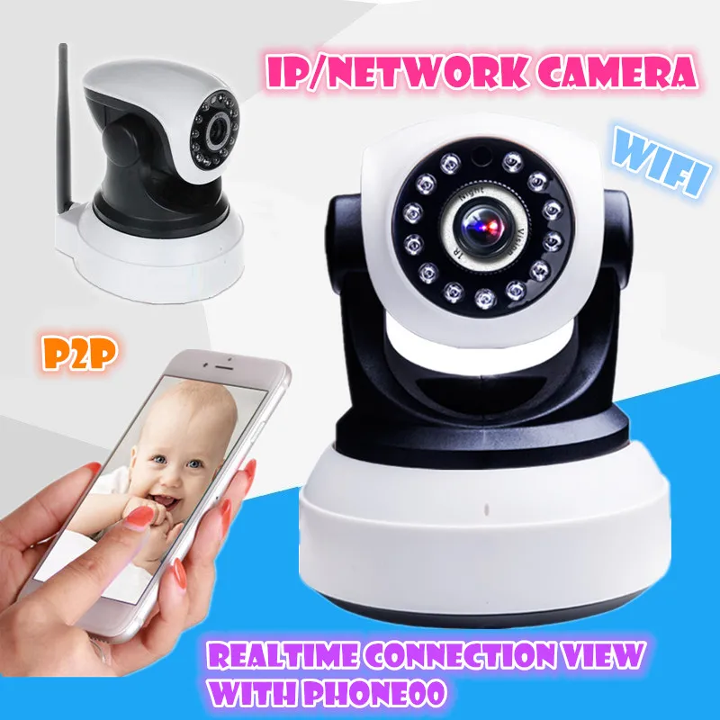  Wireless IP Camera Wifi  720P HD support sd card Audio Mega P2P Alarm Onvif FREE APP Network IR-CUT Night Vision Recording PTZ 