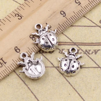 

10pcs/lot Charms Ladybug Bug 16x14mm Tibetan Pendants Crafts Making Findings Handmade Antique Jewelry DIY For Necklace