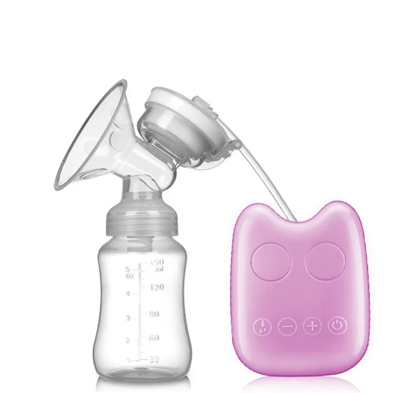 ZIMEITU один Электрический молокоотсос с молочной бутылкой для младенцев USB BPA мощная грудь насосы Грудное вскармливание для ухода за ребенком - Цвет: Розовый