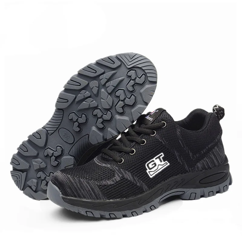 JINBEILEE Breathable and deodorant flying woven mesh walking men's shoes smash-proof and puncture-proof safety shoes JINBEILEE Breathable and deodorant flying woven mesh walking men's shoes smash-proof and puncture-proof safety shoes