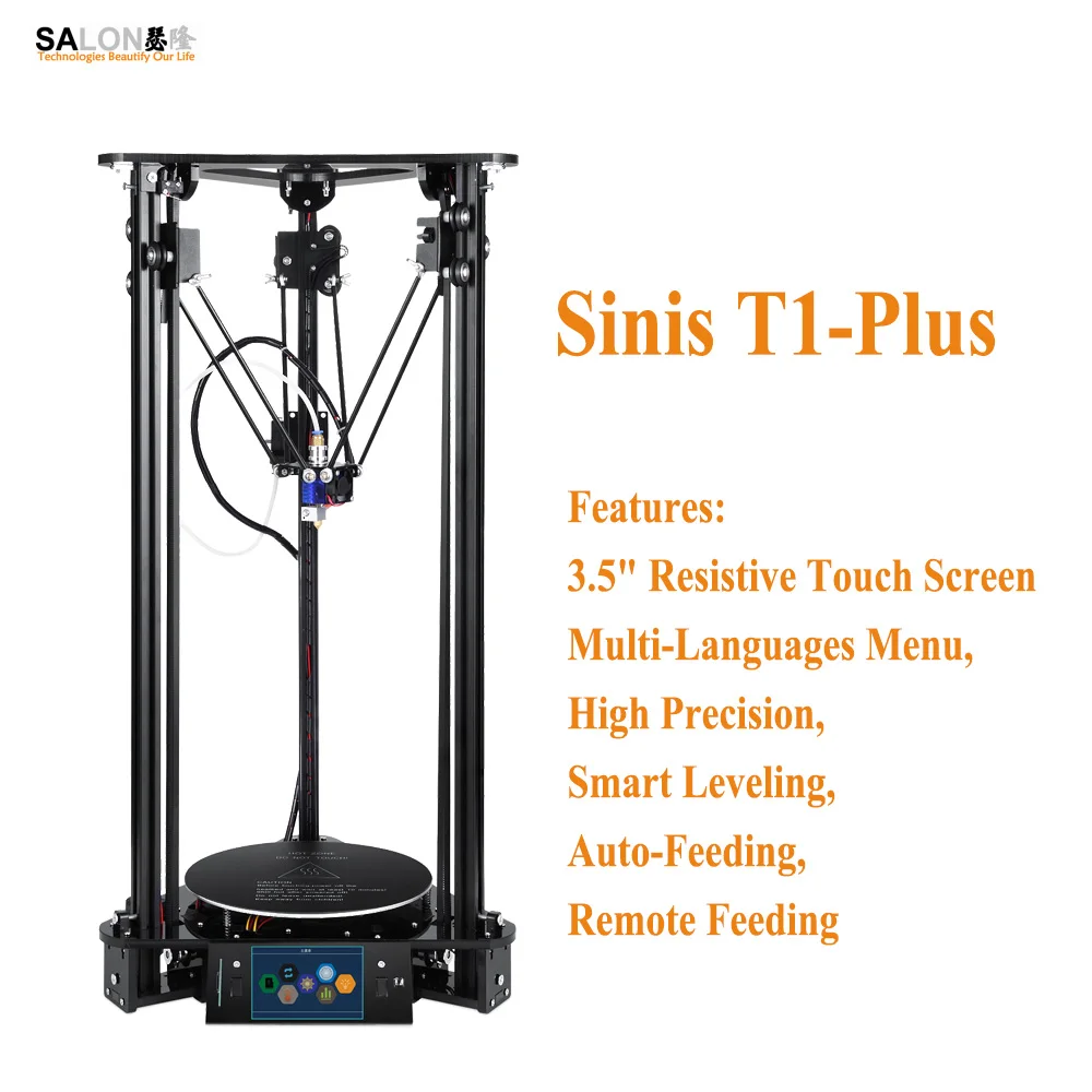 

Sinis T1-Plus Impressora 3d High Version Printed Machine 3.5" Resistive Touch Screen Laser 3d Printer Metal and Acrylic Frame