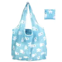 Cute Travel Foldable Printed Handbag Grocery Tote Storage Reusable Portable Shopping Bags
