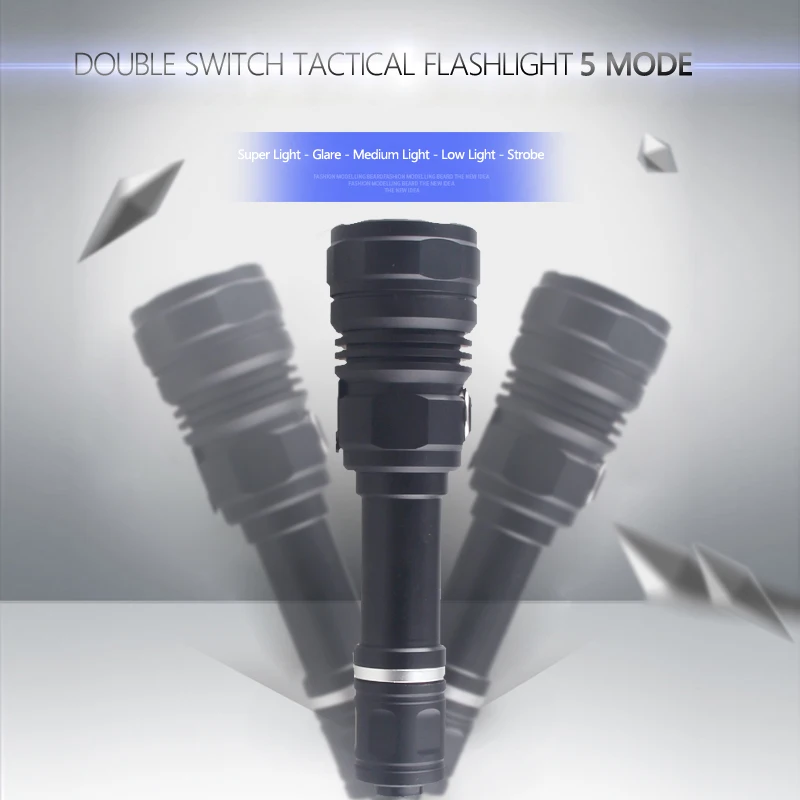 Modos de Arma + 18650 + Bateria Portátil Lanterna Tática Caça 5 Autodefesa Luz Recarregável Usb Cabo 8000lm l2 9 High Quality Esporte e Lazer