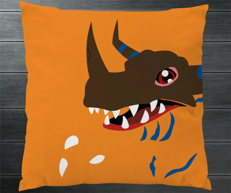 Digimon Adventure Greymon Garurumon Двусторонняя 40x40 см наволочка чехол для подушки Чехол косплея