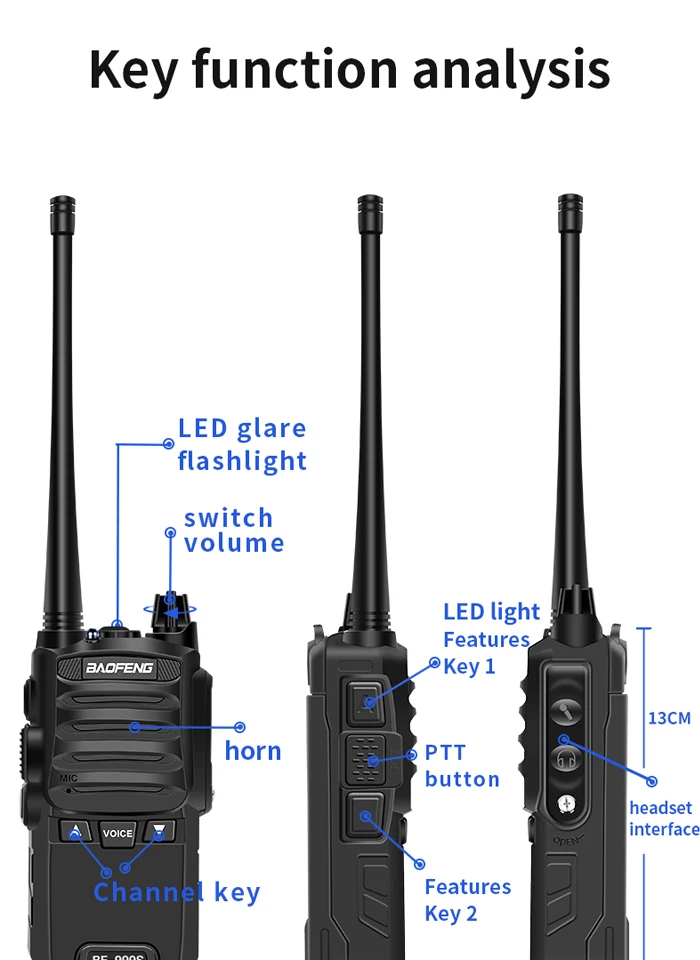 BF-999S Plus 999S Walkie Talkie 2 шт Baofeng 8 Вт/5 Вт 4200 мАч трансивер портативный двухстороннее радио обновление BF-888s