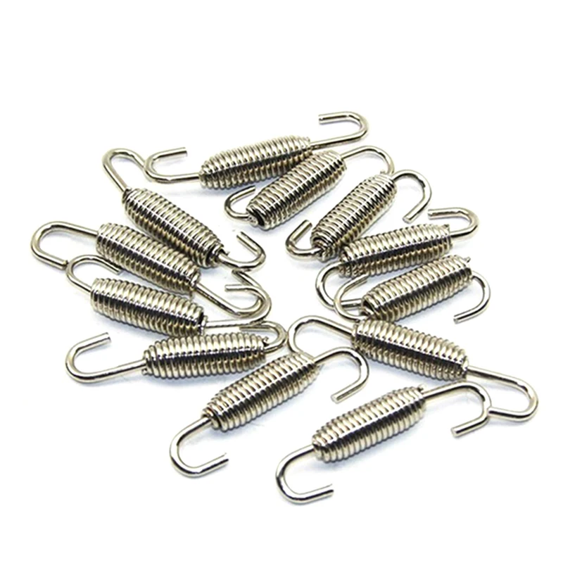 

2PCS Motorcycle Exhaust Stainless Steel Rotatable Metal Springs Kit Set 68mm